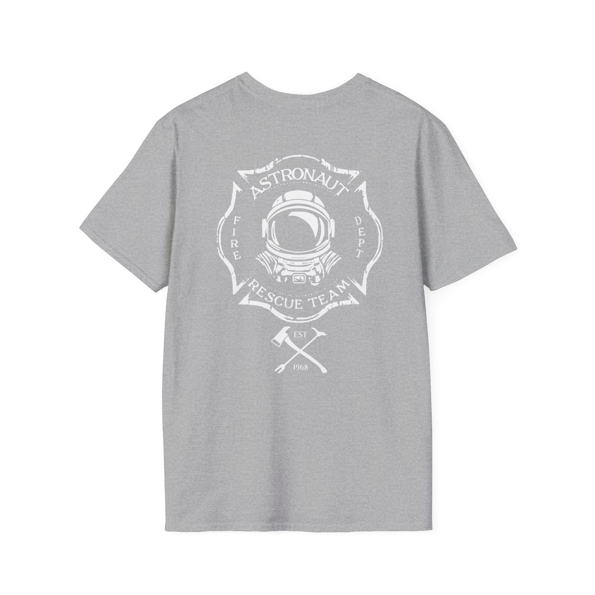 Astronaut Rescue Team Shirt, Soft Firefighter Space Tee, Maltese Cross Astronaut Helmet Graphic, Space Center Fire Rescue Gift