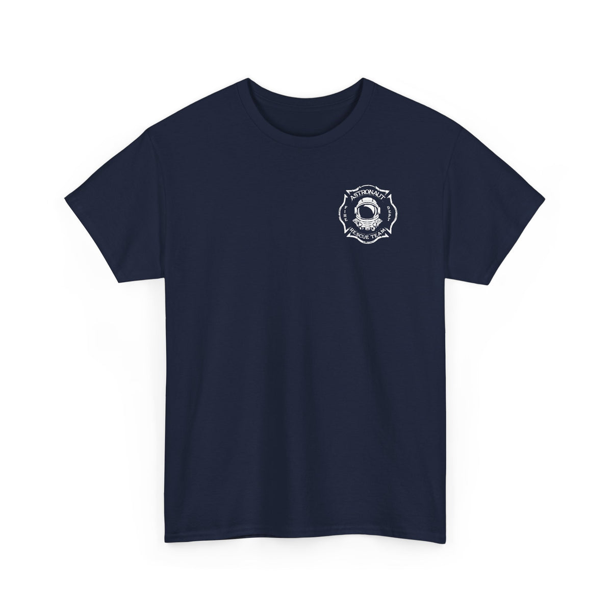 Astronaut Rescue Team 100% Cotton Tee, Durable Firefighter Work Tee, Space Center Fire Rescue Shirt, Rocket Launch First Responder Gift