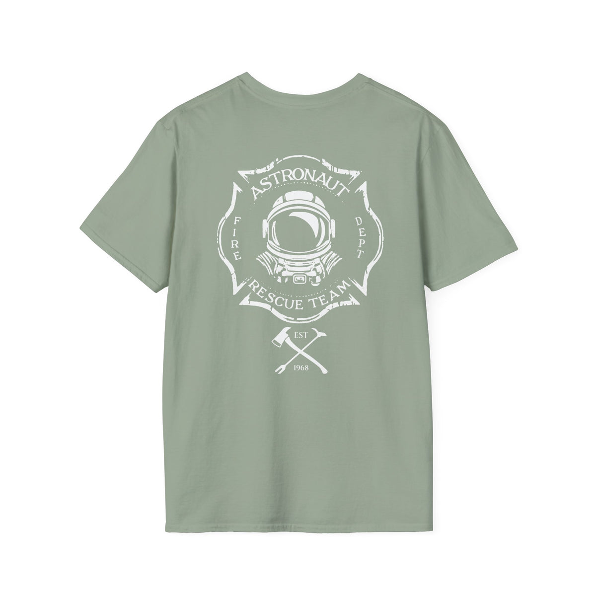 Astronaut Rescue Team Shirt, Soft Firefighter Space Tee, Maltese Cross Astronaut Helmet Graphic, Space Center Fire Rescue Gift