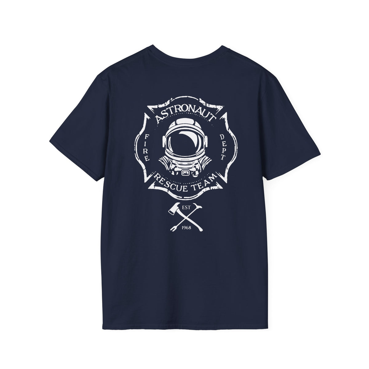 Astronaut Rescue Team Shirt, Soft Firefighter Space Tee, Maltese Cross Astronaut Helmet Graphic, Space Center Fire Rescue Gift