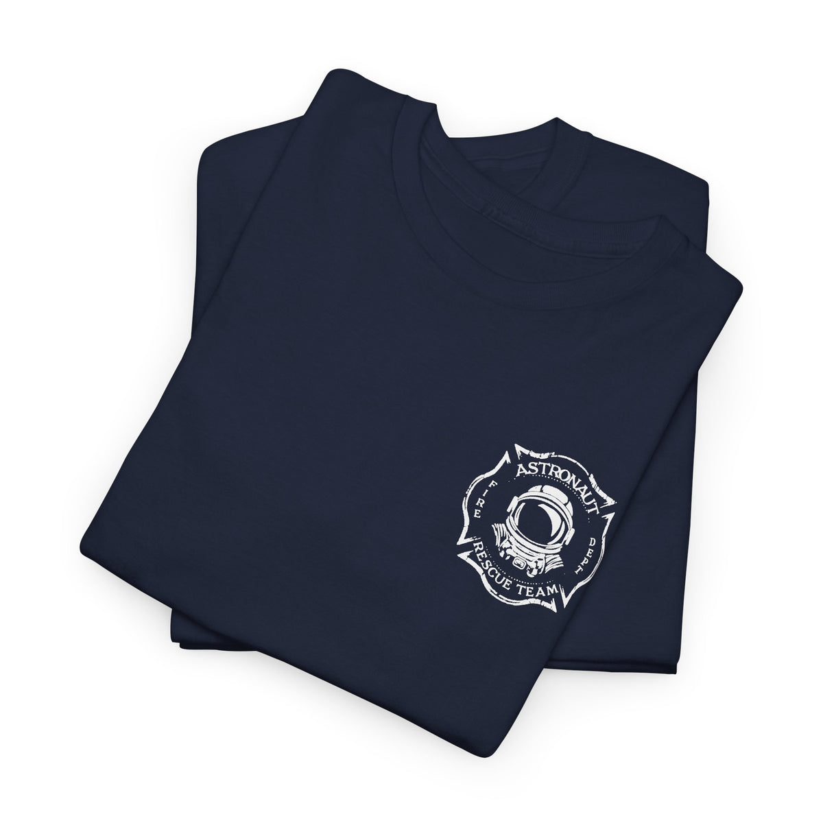 Astronaut Rescue Team 100% Cotton Tee, Durable Firefighter Work Tee, Space Center Fire Rescue Shirt, Rocket Launch First Responder Gift