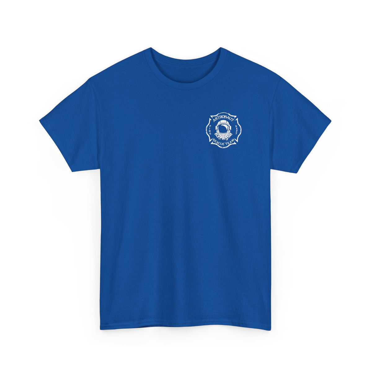 Astronaut Rescue Team 100% Cotton Tee, Durable Firefighter Work Tee, Space Center Fire Rescue Shirt, Rocket Launch First Responder Gift