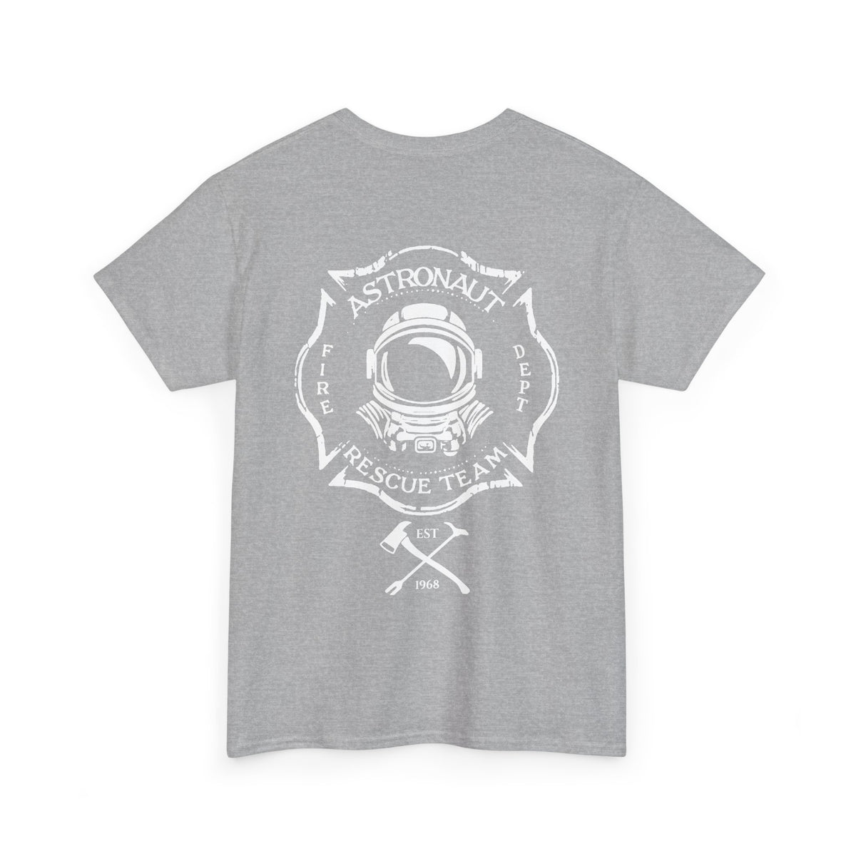 Astronaut Rescue Team 100% Cotton Tee, Durable Firefighter Work Tee, Space Center Fire Rescue Shirt, Rocket Launch First Responder Gift
