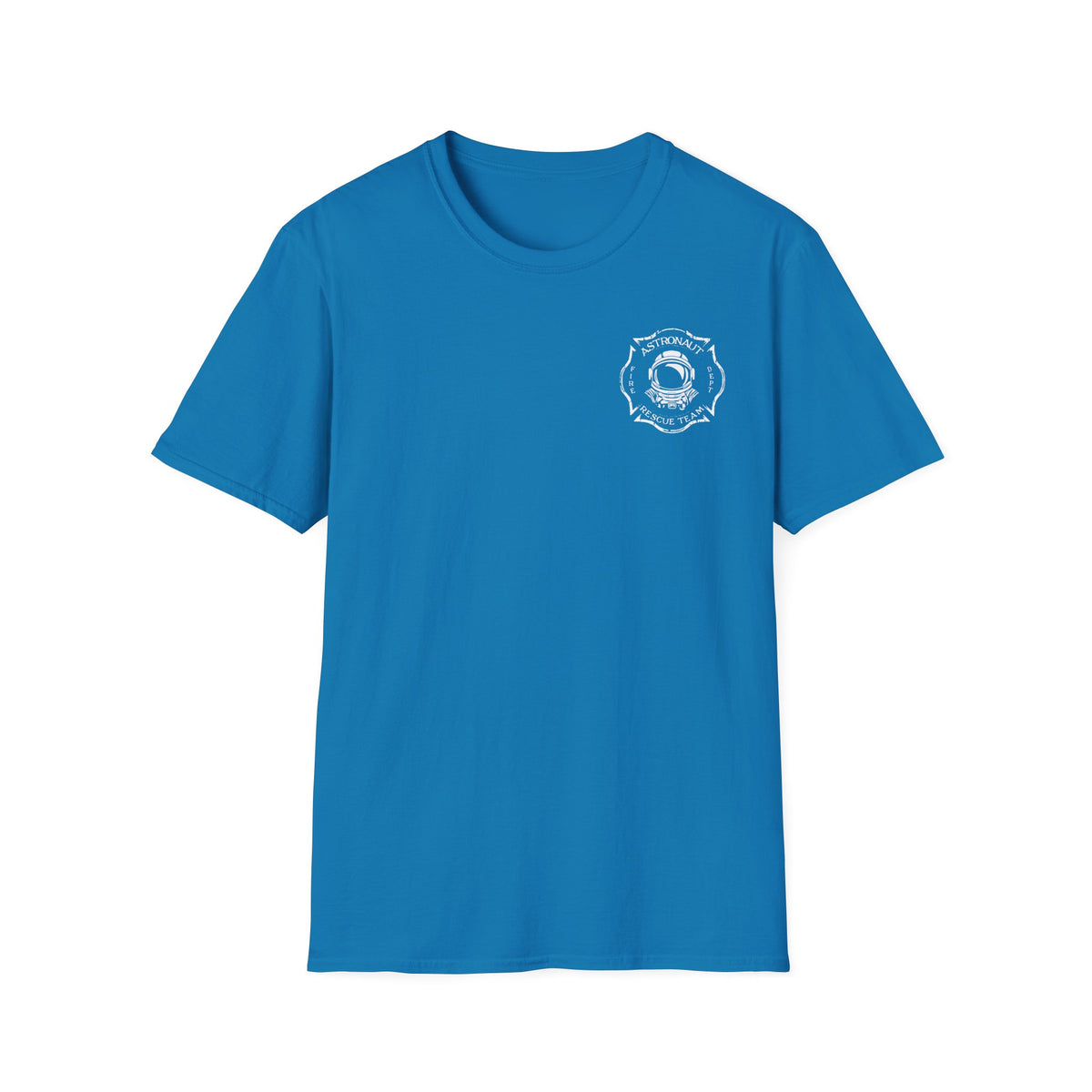 Astronaut Rescue Team Shirt, Soft Firefighter Space Tee, Maltese Cross Astronaut Helmet Graphic, Space Center Fire Rescue Gift