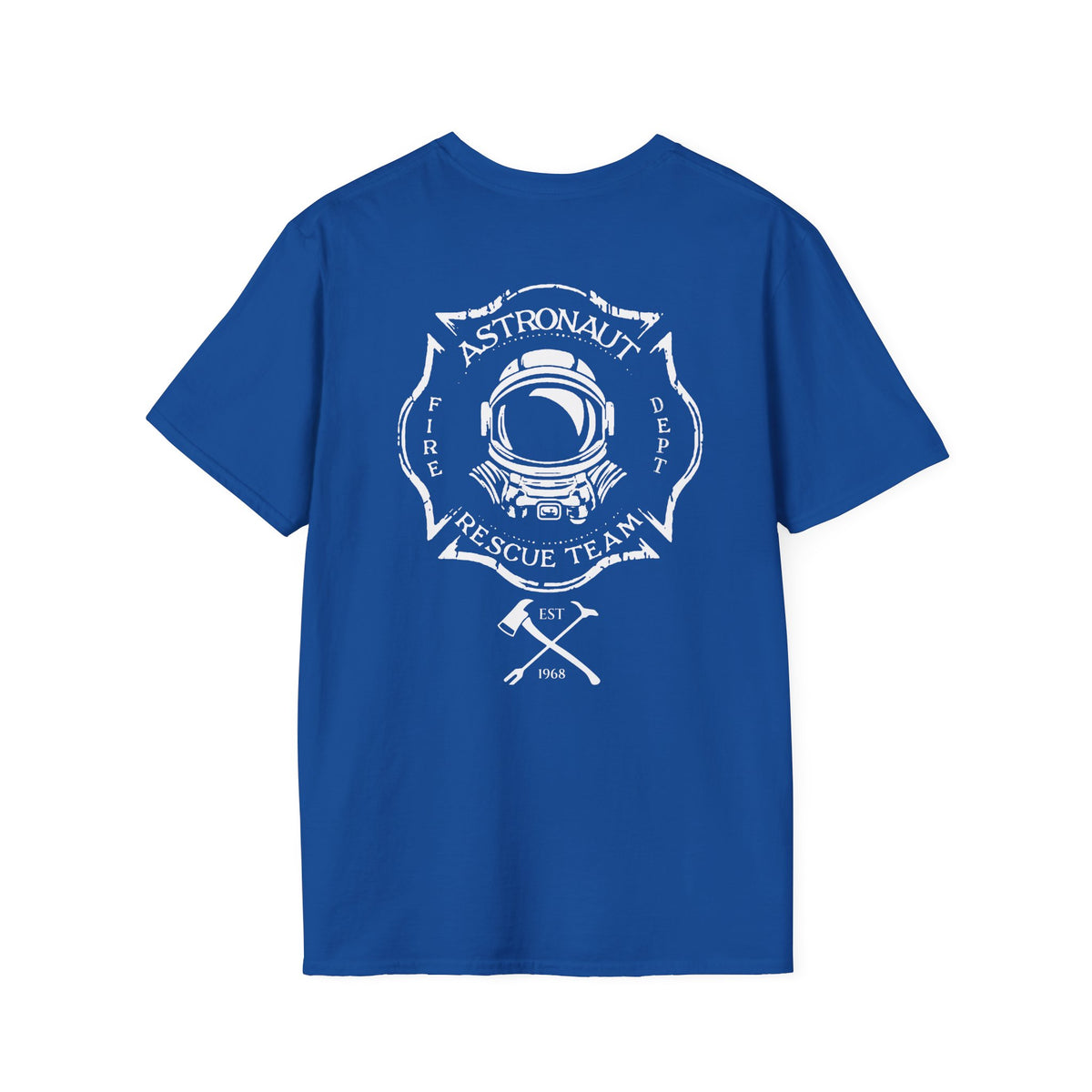 Astronaut Rescue Team Shirt, Soft Firefighter Space Tee, Maltese Cross Astronaut Helmet Graphic, Space Center Fire Rescue Gift