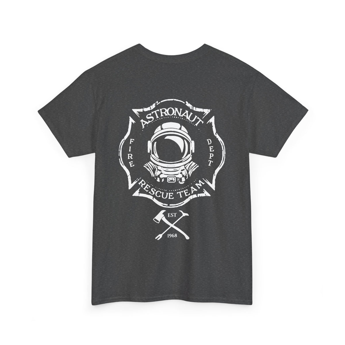Astronaut Rescue Team 100% Cotton Tee, Durable Firefighter Work Tee, Space Center Fire Rescue Shirt, Rocket Launch First Responder Gift