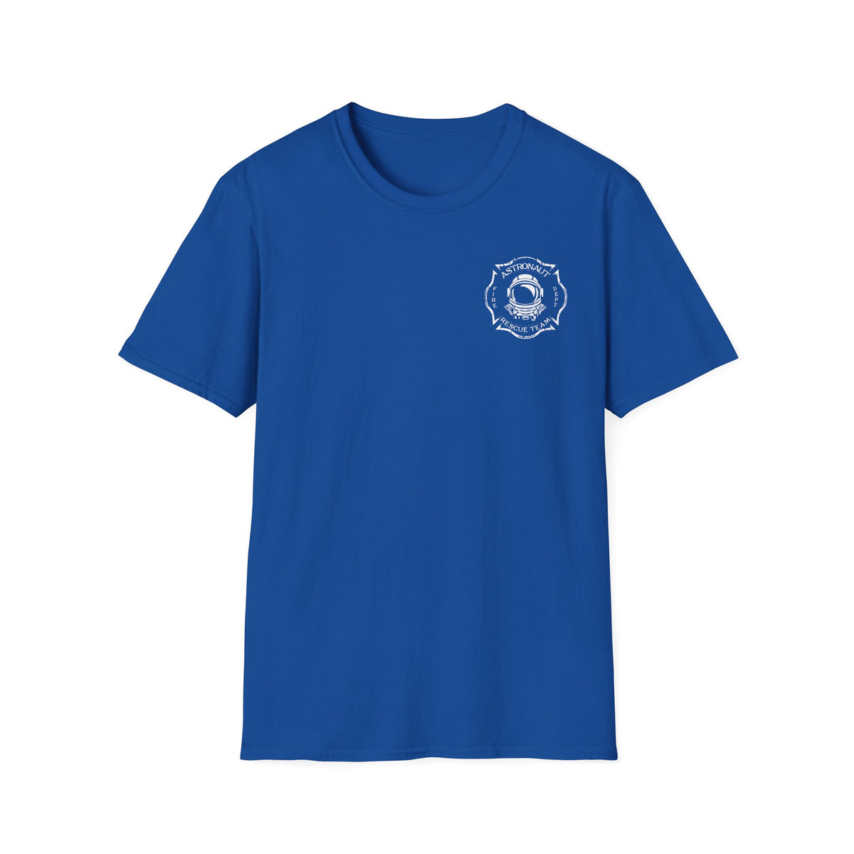 Astronaut Rescue Team Shirt, Soft Firefighter Space Tee, Maltese Cross Astronaut Helmet Graphic, Space Center Fire Rescue Gift