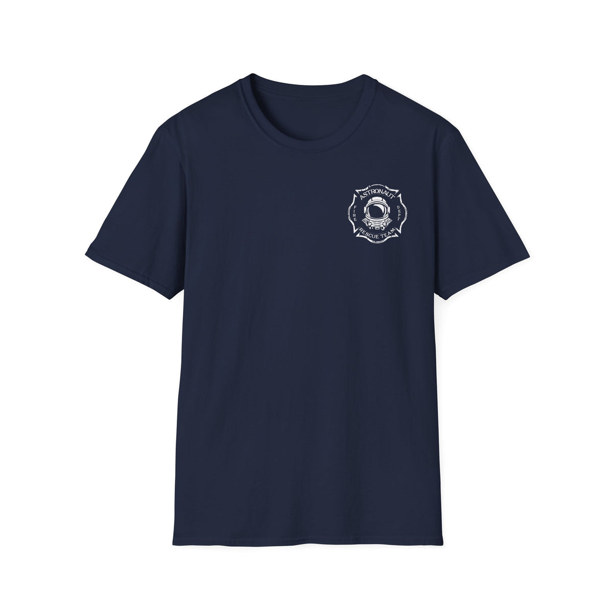 Astronaut Rescue Team Shirt, Soft Firefighter Space Tee, Maltese Cross Astronaut Helmet Graphic, Space Center Fire Rescue Gift