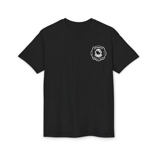 Astronaut Rescue Team Cotton-Poly DryBlend Tee, Firefighter Work Tee, Space Center Fire Rescue Shirt, Rocket Launch First Responder Gift