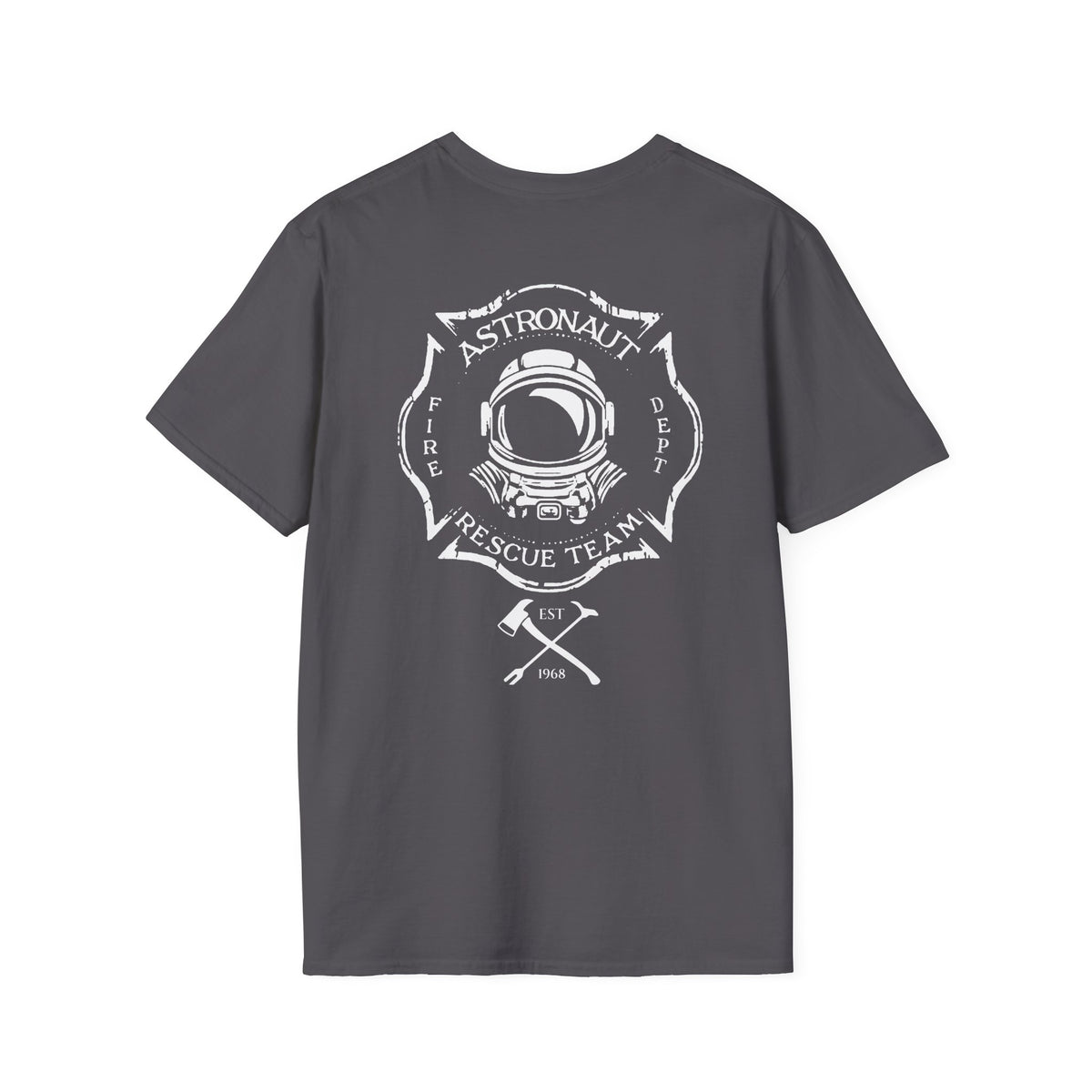 Astronaut Rescue Team Shirt, Soft Firefighter Space Tee, Maltese Cross Astronaut Helmet Graphic, Space Center Fire Rescue Gift