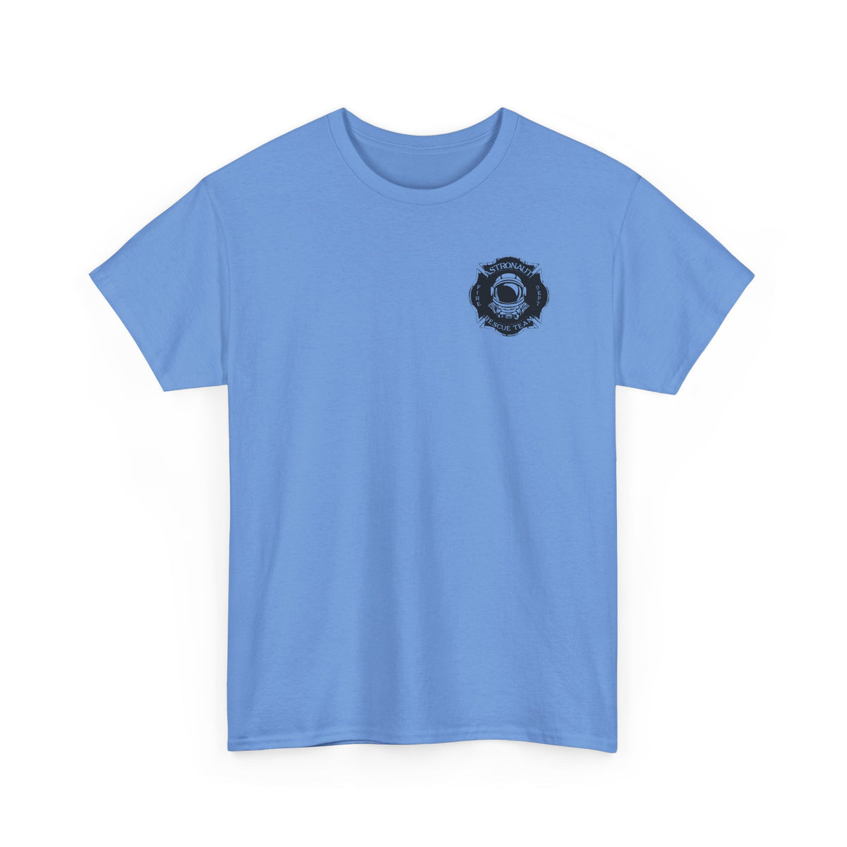 Astronaut Rescue Team 100% Cotton Tee, Durable Firefighter Work Tee, Space Center Fire Rescue Shirt, Rocket Launch First Responder Gift