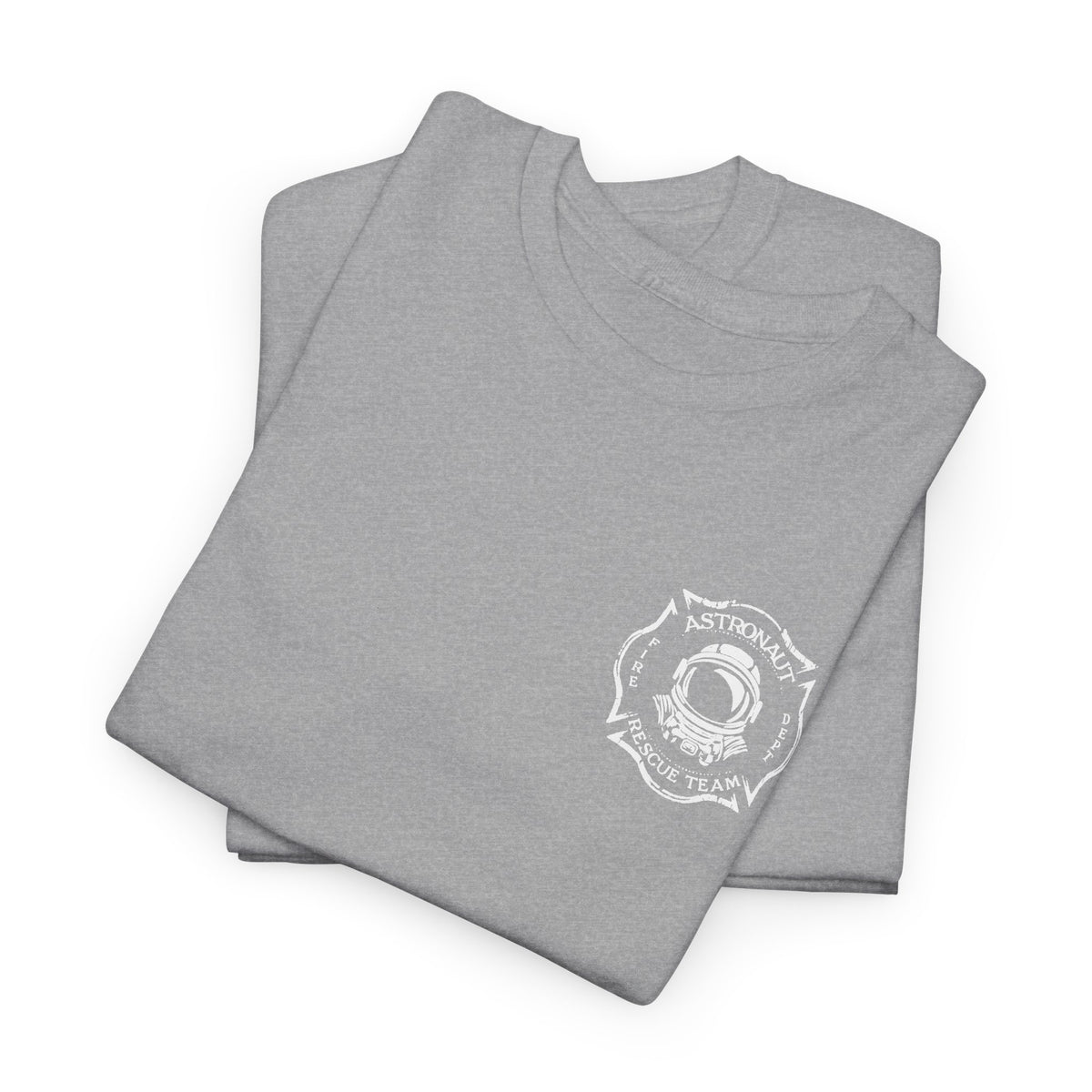 Astronaut Rescue Team 100% Cotton Tee, Durable Firefighter Work Tee, Space Center Fire Rescue Shirt, Rocket Launch First Responder Gift