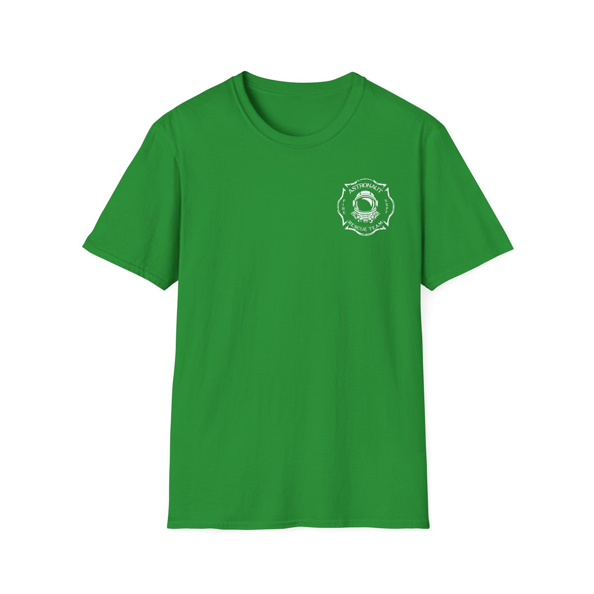 Astronaut Rescue Team Shirt, Soft Firefighter Space Tee, Maltese Cross Astronaut Helmet Graphic, Space Center Fire Rescue Gift