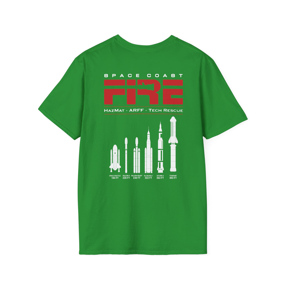 Space Center Fire Rescue T-Shirt, Firefighter Rocket Launch Tee, Fire Dept Maltese Cross Shirt, Space Lover & First Responder Gift