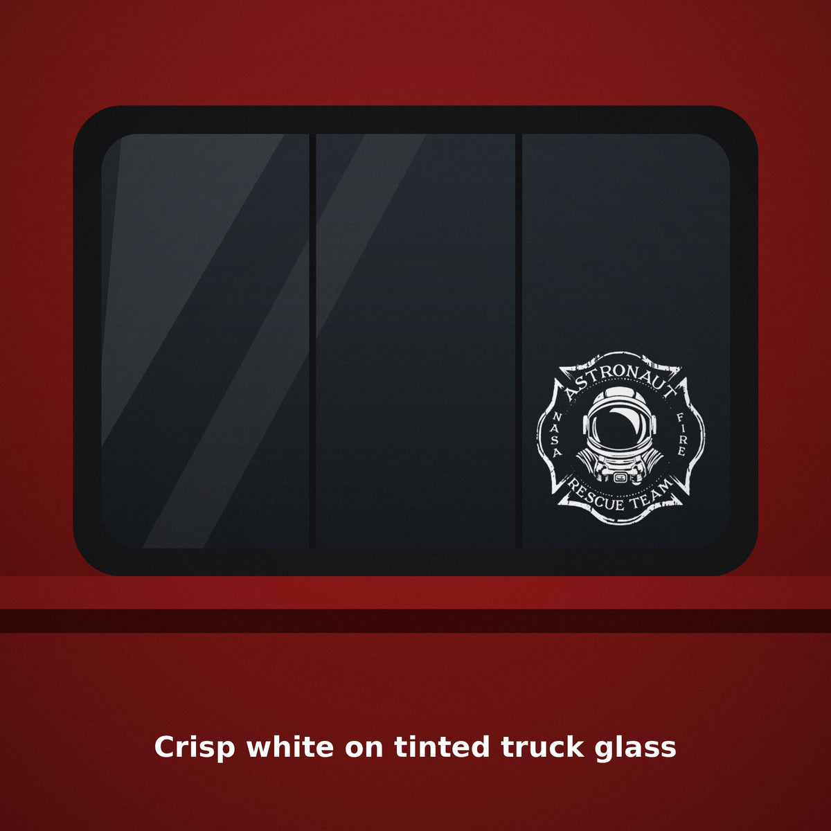 Astronaut Rescue Team Outdoor Clear Decal 3x3