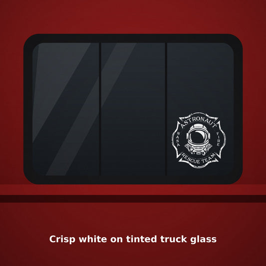 Astronaut Rescue Team Outdoor Clear Decal 3x3