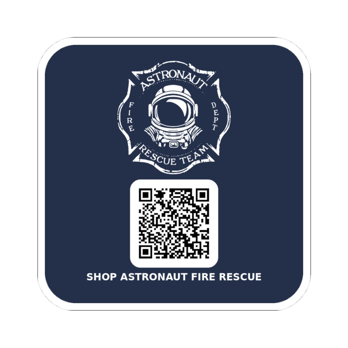 Astronaut Rescue Team QR Sticker 3x3