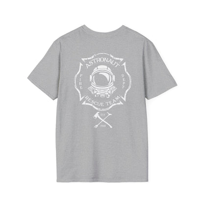 Astronaut Rescue Team Shirt, Soft Firefighter Space Tee, Maltese Cross Astronaut Helmet Graphic, Space Center Fire Rescue Gift