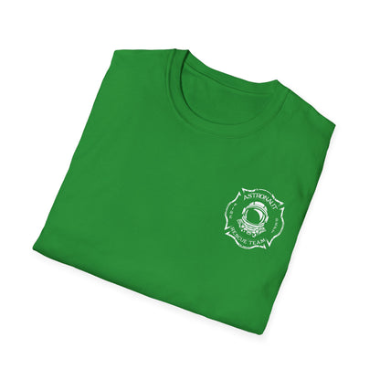 Astronaut Rescue Team Shirt, Soft Firefighter Space Tee, Maltese Cross Astronaut Helmet Graphic, Space Center Fire Rescue Gift