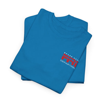 Space Center Fire Rescue Rocket Launch T-Shirt, American Flag Sleeve, Space Coast Fire Dept Firefighter Tee, First Responder Gift
