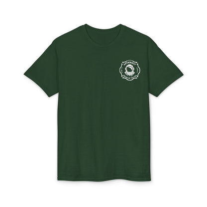 Astronaut Rescue Team Cotton-Poly DryBlend Tee, Firefighter Work Tee, Space Center Fire Rescue Shirt, Rocket Launch First Responder Gift