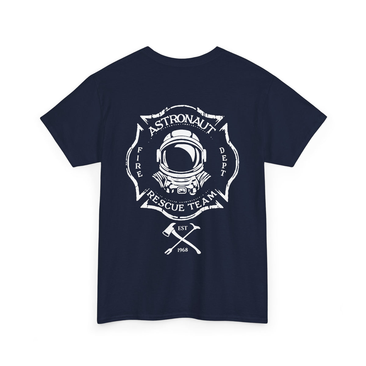 Astronaut Rescue Team 100% Cotton Tee, Durable Firefighter Work Tee, Space Center Fire Rescue Shirt, Rocket Launch First Responder Gift