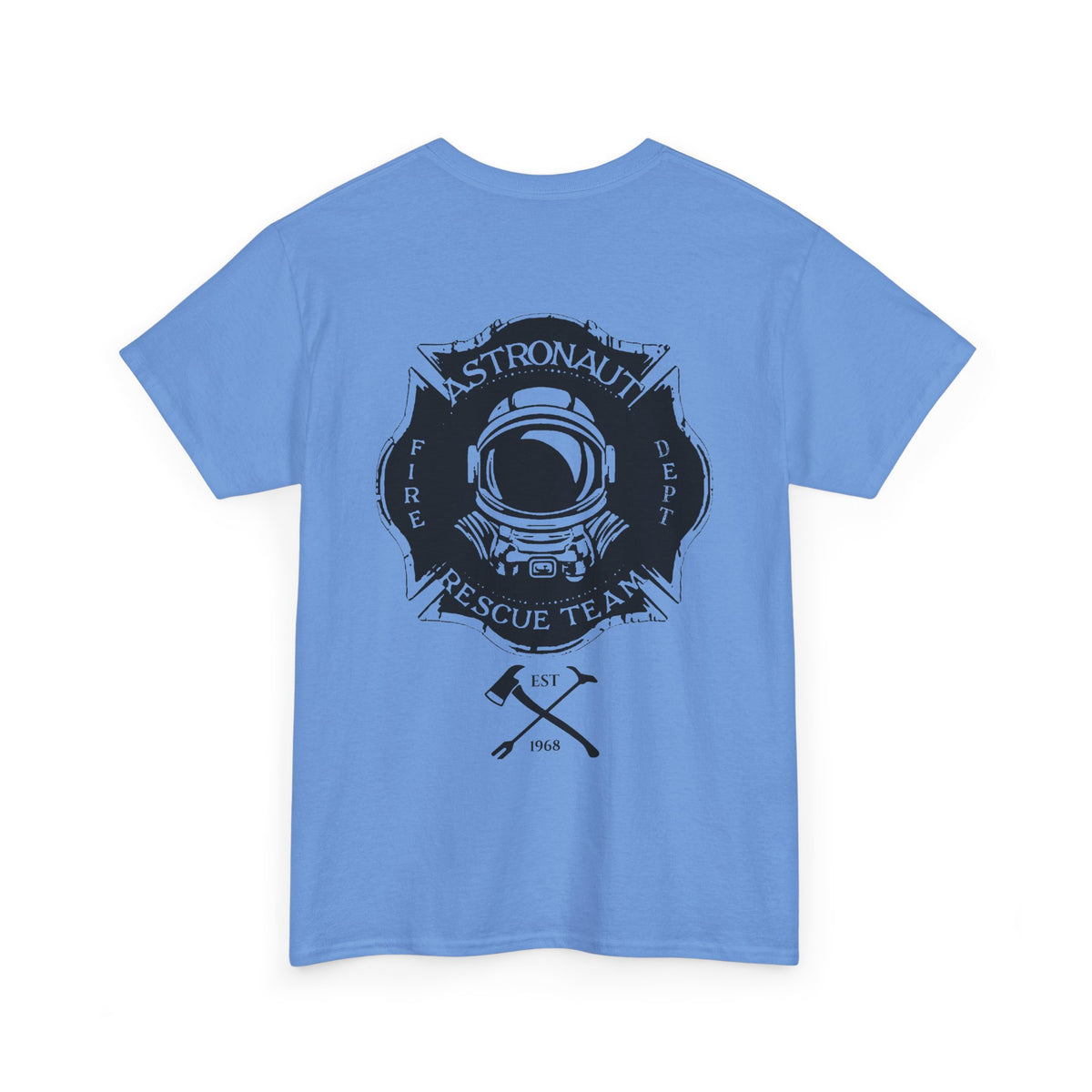 Astronaut Rescue Team 100% Cotton Tee, Durable Firefighter Work Tee, Space Center Fire Rescue Shirt, Rocket Launch First Responder Gift