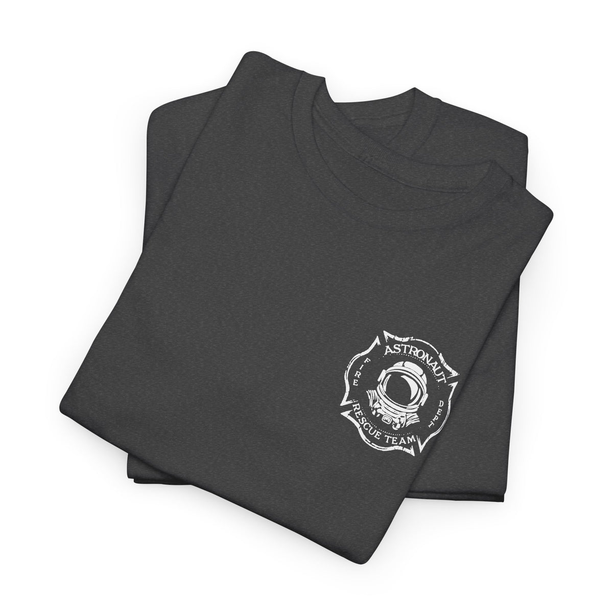 Astronaut Rescue Team 100% Cotton Tee, Durable Firefighter Work Tee, Space Center Fire Rescue Shirt, Rocket Launch First Responder Gift