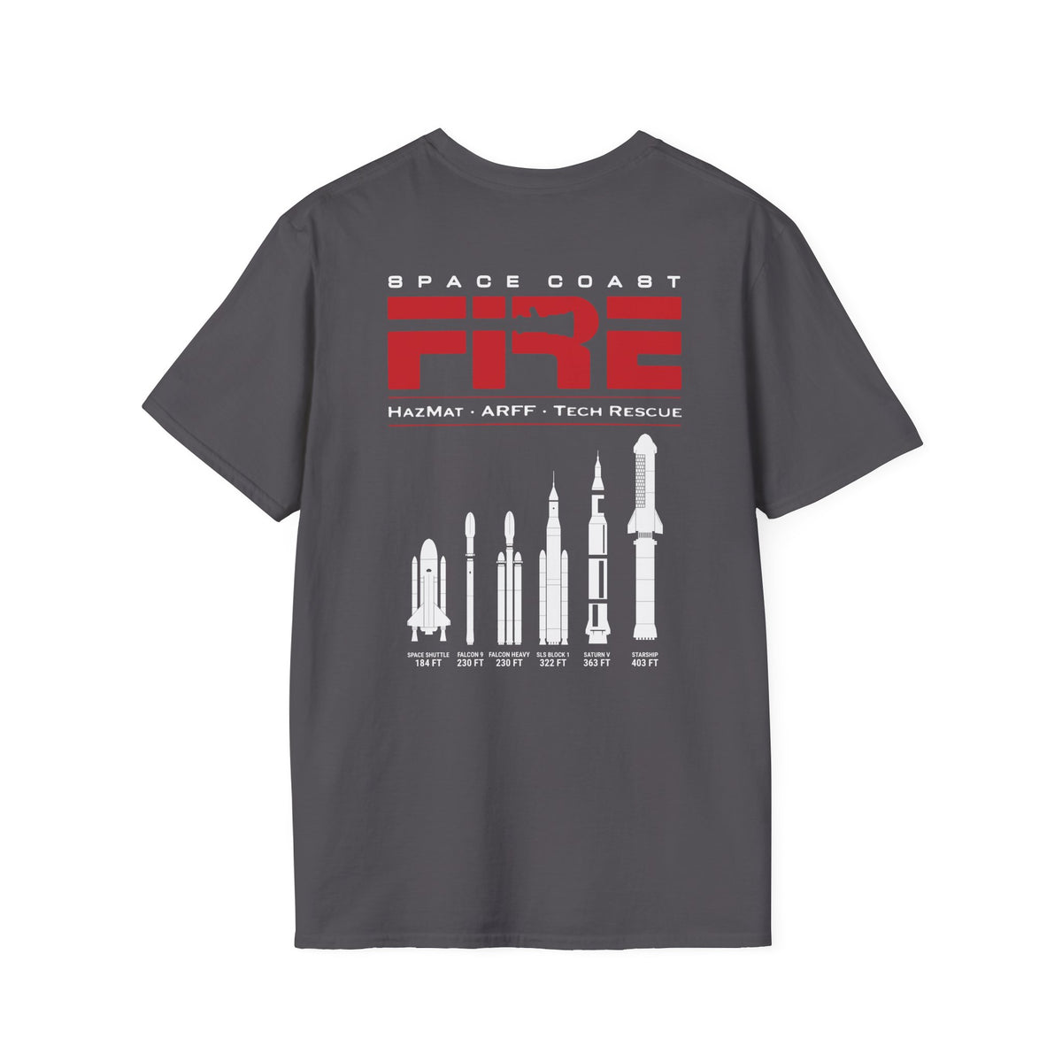 Space Center Fire Rescue T-Shirt, Firefighter Rocket Launch Tee, Fire Dept Maltese Cross Shirt, Space Lover & First Responder Gift