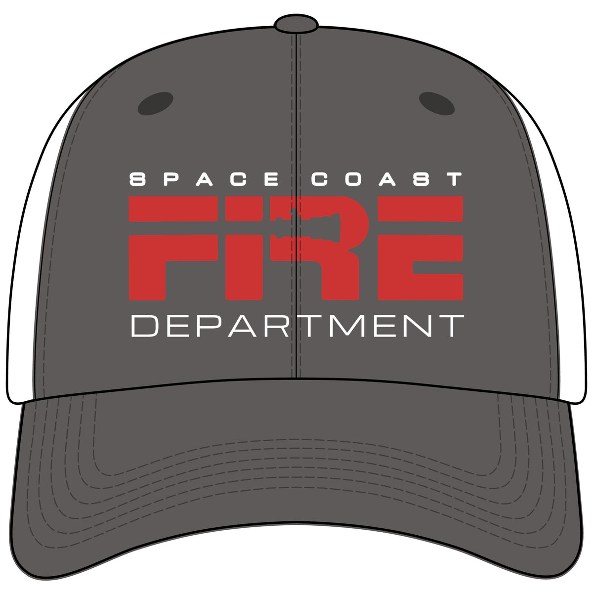 Space Coast Fire Department Flexfit Mesh Cap, Embroidered Firefighter Hat, Space Center Gift