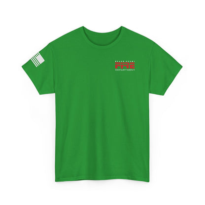 Space Center Fire Rescue Rocket Launch T-Shirt, American Flag Sleeve, Space Coast Fire Dept Firefighter Tee, First Responder Gift