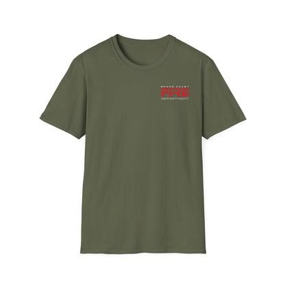Space Center Fire Rescue T-Shirt, Firefighter Rocket Launch Tee, Fire Dept Maltese Cross Shirt, Space Lover & First Responder Gift