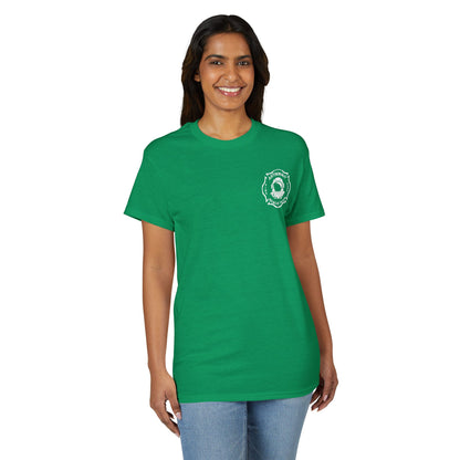 Astronaut Rescue Team Cotton-Poly DryBlend Tee, Firefighter Work Tee, Space Center Fire Rescue Shirt, Rocket Launch First Responder Gift