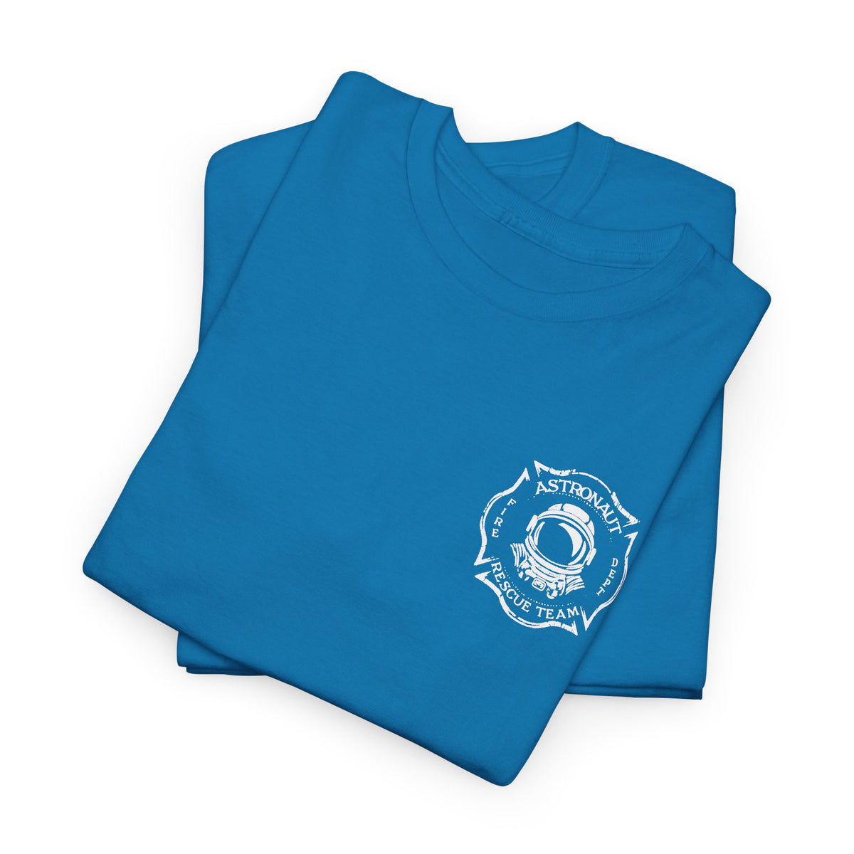 Astronaut Rescue Team 100% Cotton Tee, Durable Firefighter Work Tee, Space Center Fire Rescue Shirt, Rocket Launch First Responder Gift