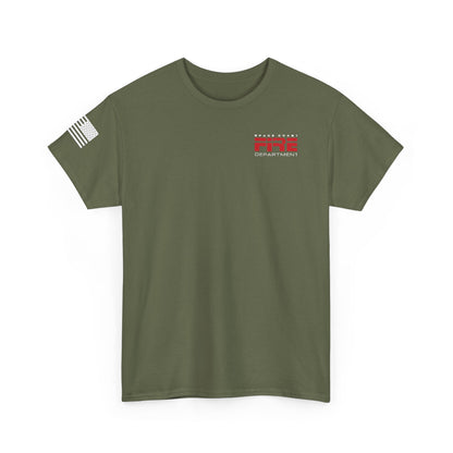 Space Center Fire Rescue Rocket Launch T-Shirt, American Flag Sleeve, Space Coast Fire Dept Firefighter Tee, First Responder Gift