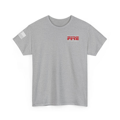 Space Center Fire Rescue Rocket Launch T-Shirt, American Flag Sleeve, Space Coast Fire Dept Firefighter Tee, First Responder Gift