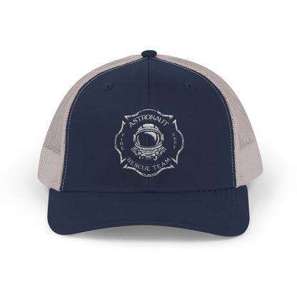 Vintage Astronaut Rescue Team Patch Hat, Retro Space Center Fire Rescue Trucker Cap, Est 1968 Firefighter & Space Gift