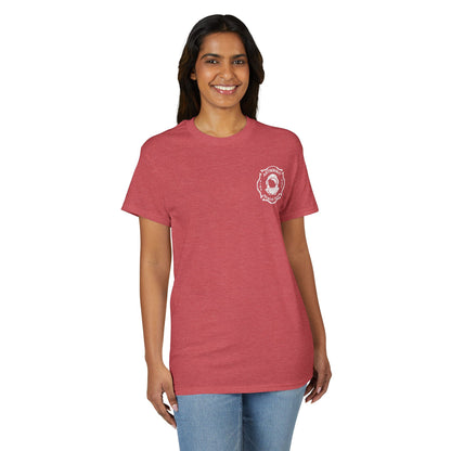 Astronaut Rescue Team Cotton-Poly DryBlend Tee, Firefighter Work Tee, Space Center Fire Rescue Shirt, Rocket Launch First Responder Gift