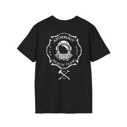 Astronaut Rescue Team Shirt, Soft Firefighter Space Tee, Maltese Cross Astronaut Helmet Graphic, Space Center Fire Rescue Gift