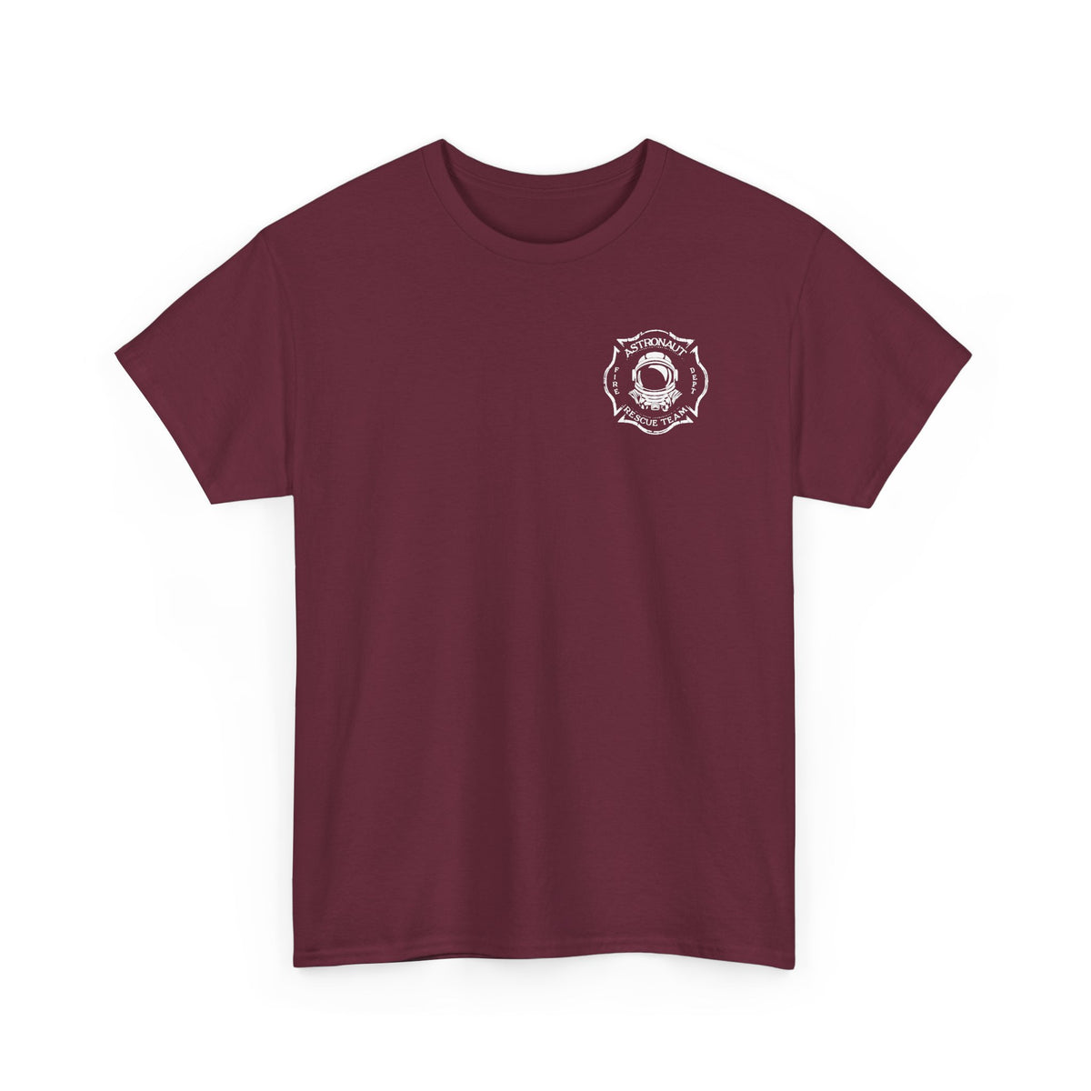 Astronaut Rescue Team 100% Cotton Tee, Durable Firefighter Work Tee, Space Center Fire Rescue Shirt, Rocket Launch First Responder Gift