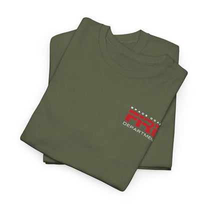 Space Center Fire Rescue Rocket Launch T-Shirt, American Flag Sleeve, Space Coast Fire Dept Firefighter Tee, First Responder Gift
