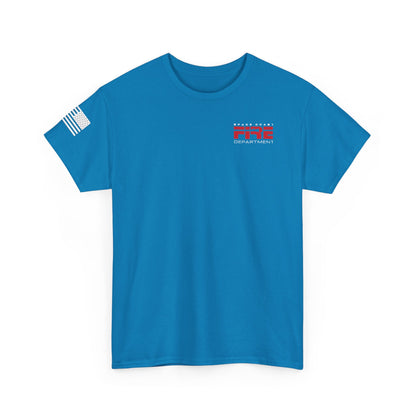 Space Center Fire Rescue Rocket Launch T-Shirt, American Flag Sleeve, Space Coast Fire Dept Firefighter Tee, First Responder Gift