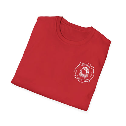 Astronaut Rescue Team Shirt, Soft Firefighter Space Tee, Maltese Cross Astronaut Helmet Graphic, Space Center Fire Rescue Gift
