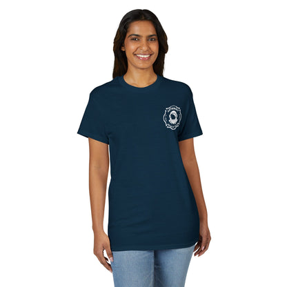 Astronaut Rescue Team Cotton-Poly DryBlend Tee, Firefighter Work Tee, Space Center Fire Rescue Shirt, Rocket Launch First Responder Gift