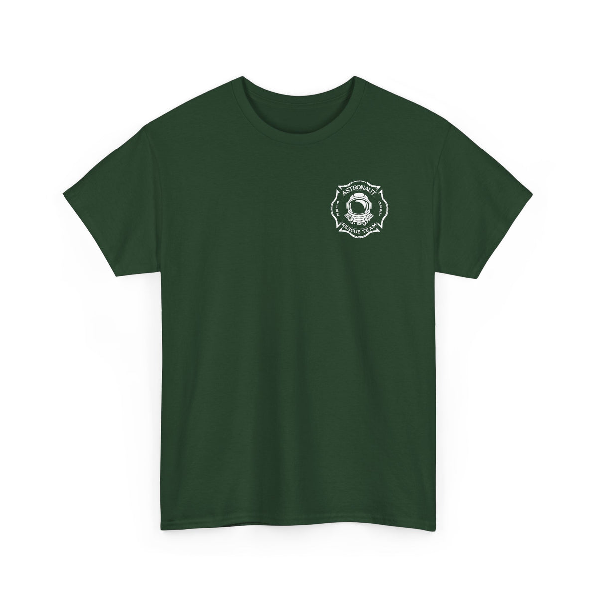 Astronaut Rescue Team 100% Cotton Tee, Durable Firefighter Work Tee, Space Center Fire Rescue Shirt, Rocket Launch First Responder Gift