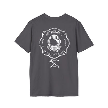 Astronaut Rescue Team Shirt, Soft Firefighter Space Tee, Maltese Cross Astronaut Helmet Graphic, Space Center Fire Rescue Gift