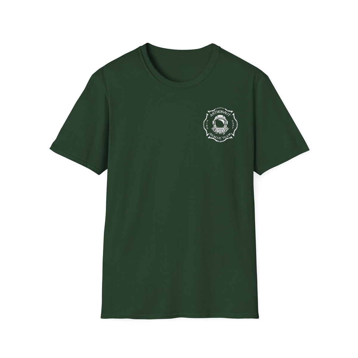 Astronaut Rescue Team Shirt, Soft Firefighter Space Tee, Maltese Cross Astronaut Helmet Graphic, Space Center Fire Rescue Gift