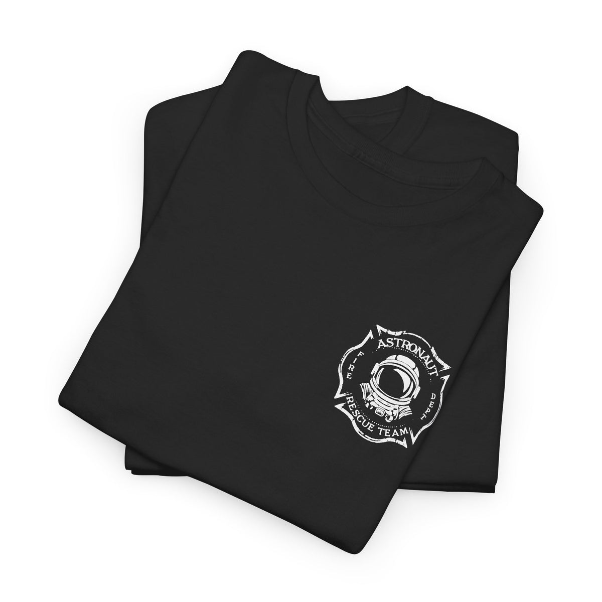 Astronaut Rescue Team 100% Cotton Tee, Durable Firefighter Work Tee, Space Center Fire Rescue Shirt, Rocket Launch First Responder Gift