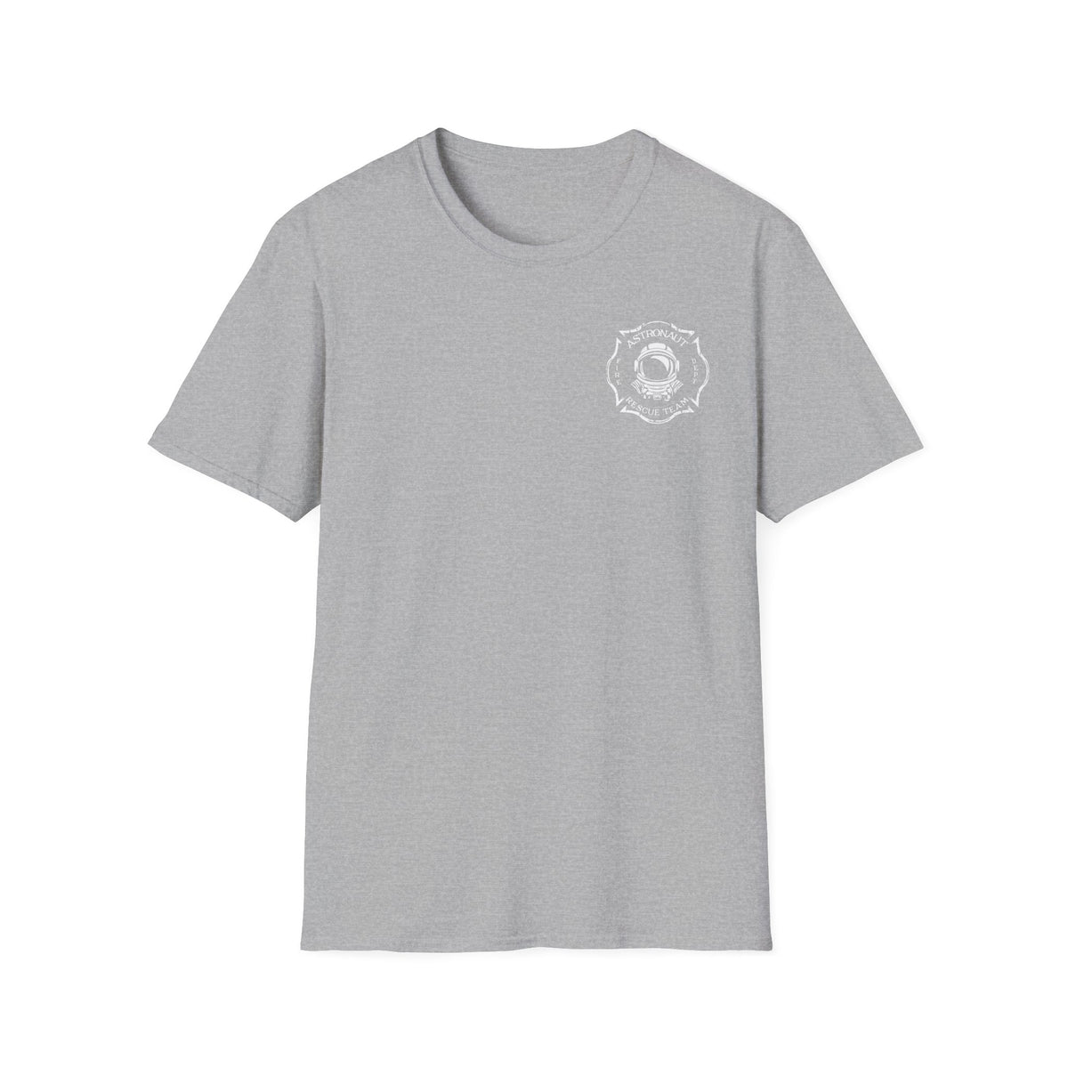 Astronaut Rescue Team Shirt, Soft Firefighter Space Tee, Maltese Cross Astronaut Helmet Graphic, Space Center Fire Rescue Gift