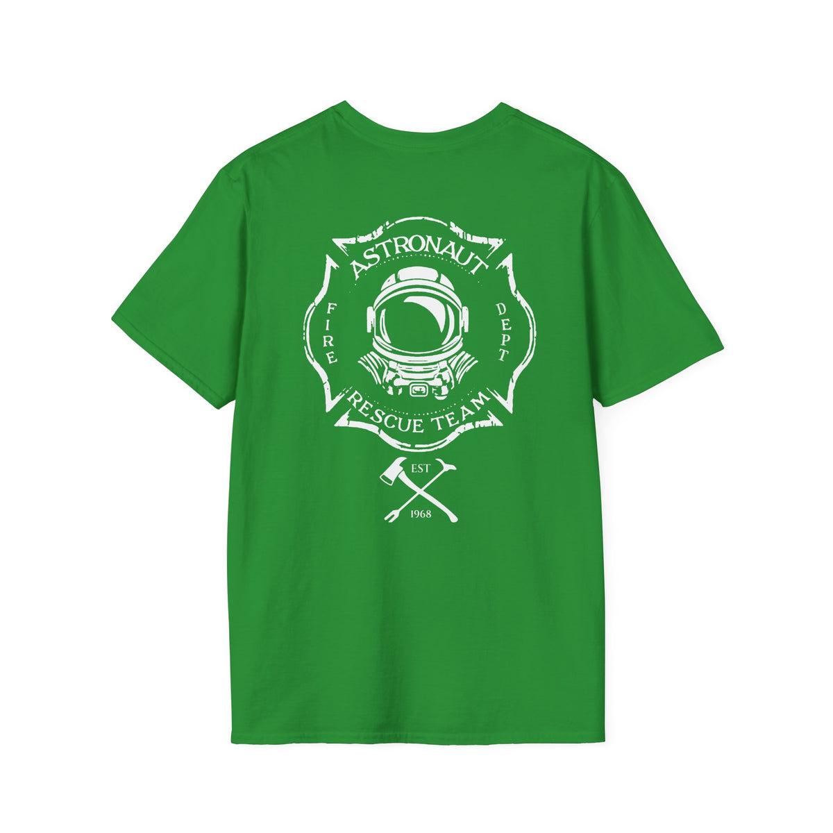 Astronaut Rescue Team Shirt, Soft Firefighter Space Tee, Maltese Cross Astronaut Helmet Graphic, Space Center Fire Rescue Gift